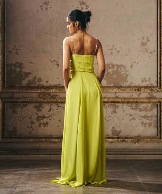 Green corset gown 4