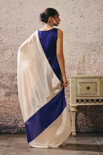 Blue and tissue kurta set