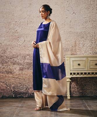 Blue and tissue kurta set 5