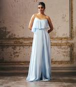 Powder blue layered gown