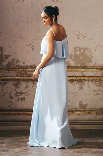 Powder blue layered gown