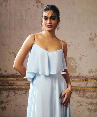 Powder blue layered gown 3