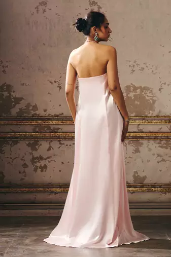 Baby pink trapeze gown