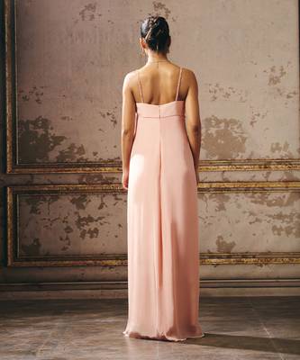 Peach rouched gown 3
