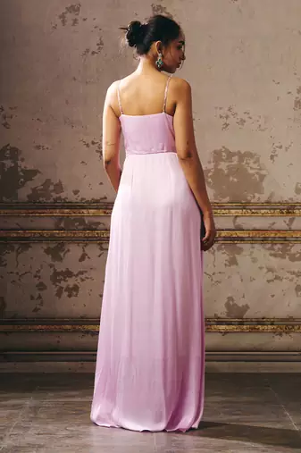 Lilac drape gown
