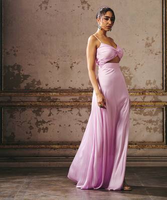 Lilac drape gown 4