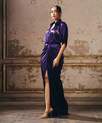 Purple shirt dress 2