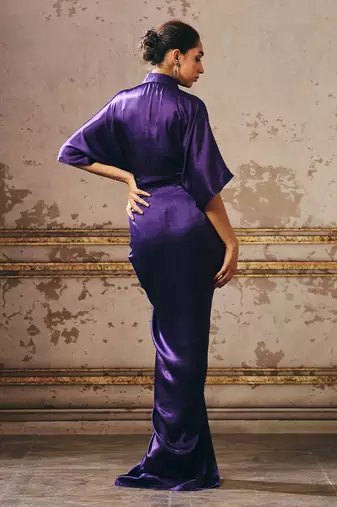 Purple shirt dress