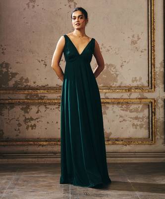 Bottle green gown 1