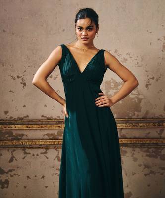Bottle green gown 2