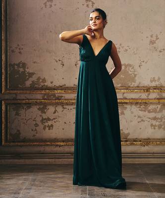 Bottle green gown 4