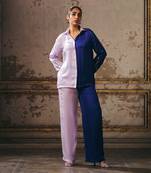 Lilac and navy blue co-ord set