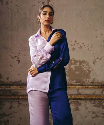 Lilac and navy blue co-ord set 2