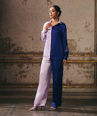 Lilac and navy blue co-ord set 5