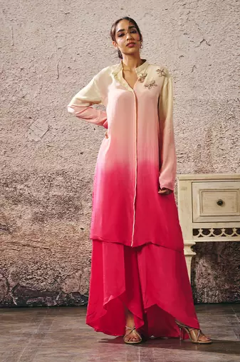 Beige and peach co ord set