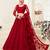 Red Embroidered Net Designer Lehenga Choli
