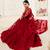 Red Embroidered Net Designer Lehenga Choli