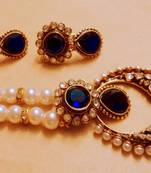Royal Blue Stylo Set With Mala