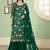 Georgette thread embroidery green palazzo suit