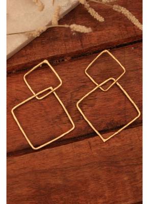 Chic square hoop dangler earring 1