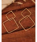 Chic square hoop dangler earring