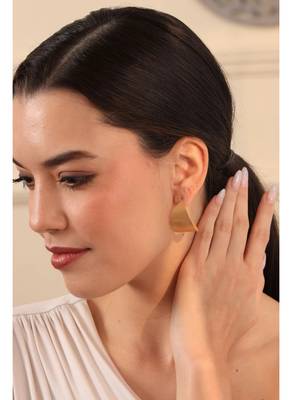 Matte gold hoops 1