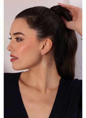 Gold leaf earring 1