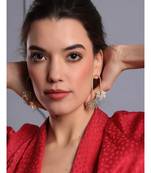 leaf cascade long earring