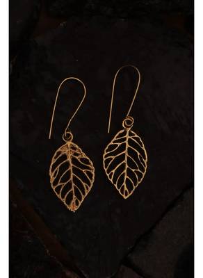 Gold leaf earring 2