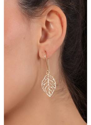 Gold leaf earring 3