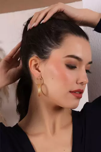 Hoops dangler earrings