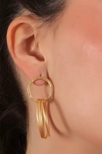 Hoops dangler earrings