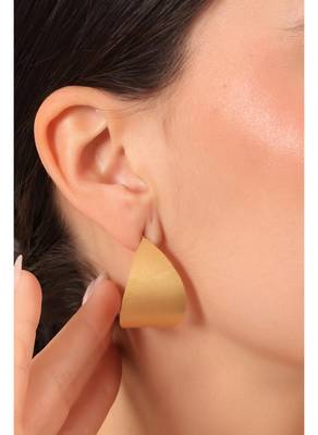 Matte gold hoops 2