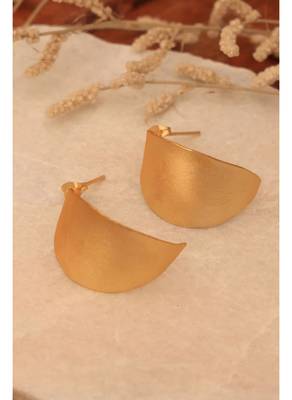Matte gold hoops 3