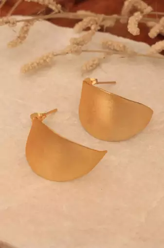 Matte gold hoops