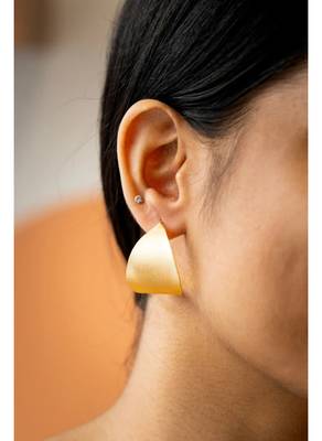 Matte gold hoops 4