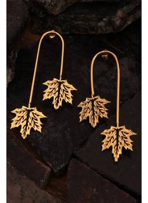 leaf cascade long earring 3