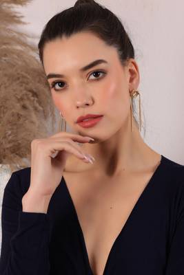 Knotted chain fringe drop earrings 3