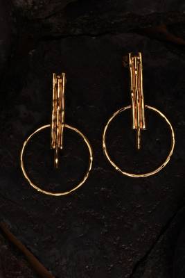 Golden axis earrings 1