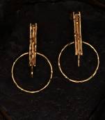 Golden axis earrings