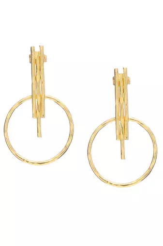 Golden axis earrings