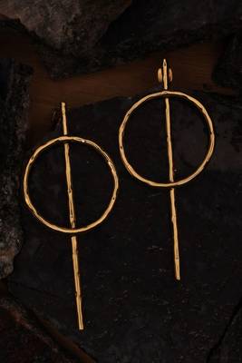 Golden halo earring 2