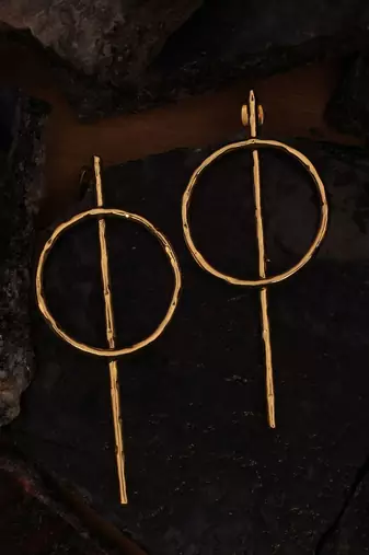 Golden halo earring