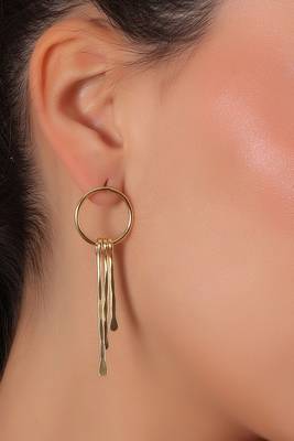 Golden cascade earrings 3