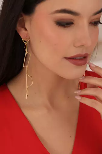 Statement artsy long earring