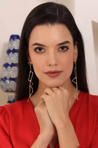 Statement artsy long earring