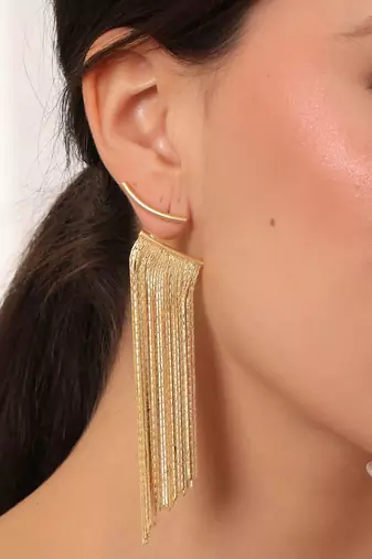 Tassle massle statement earring