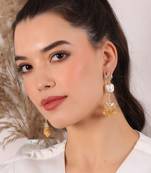 Monalisa pearl drop earrings- yellow