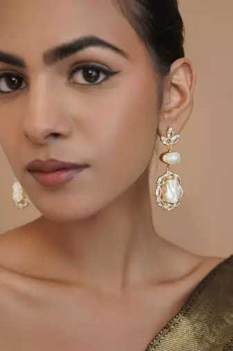 Radiance pearl  statement earrings