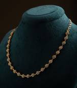 American Diamond Necklace Set with Delicate Floral Motifs
